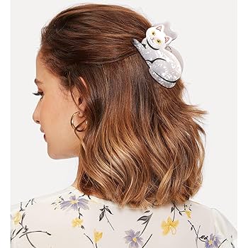 Amazon.co.jp: Hapdoo 猫ヘアクリップ、かわいい動物のバンス